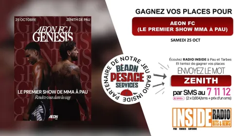 Gagnez vos places pour AEON FC, le premier show de MMA au Zénith de...
