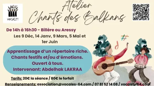 Billère : ATELIER CHANTS DES BALKANS – VOCALES