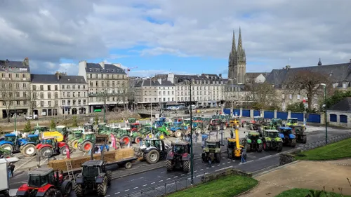 Quimper: entre 150 et 200 tracteurs en centre-ville