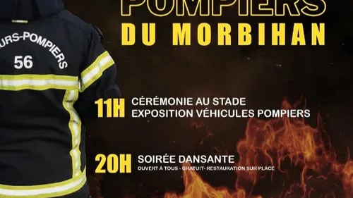 Un rassemblement des sapeurs pompiers du Morbihan à Cléguérec le 22...