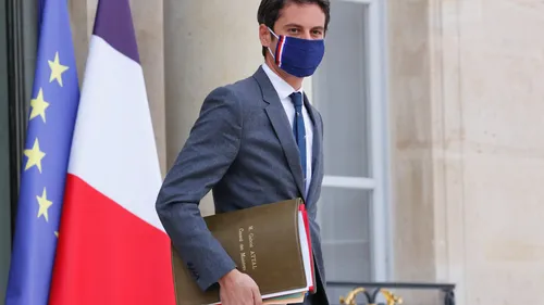 Le porte-parole du gouvernement Gabriel Attal en Indre-et-Loire ce...