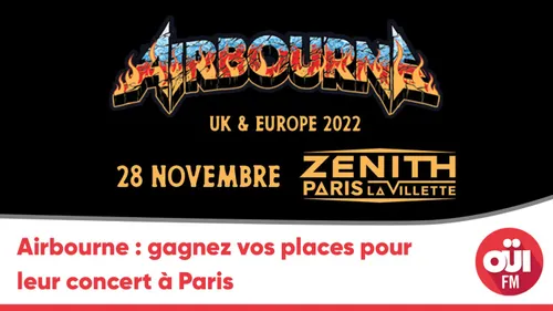 Airbourne : gagnez vos places pour leur concert à Paris