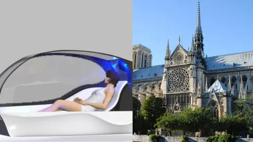 Un « lave-personne », la Cathédrale Notre-Dame de Paris flambant...