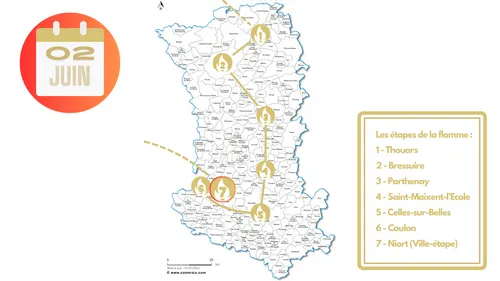 Flamme Olympique dans les Deux-Sèvres : les étapes de son passage