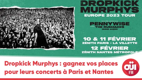 Dropkick Murphys : gagnez vos places pour leurs concerts à Paris et...
