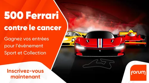 500 Ferrari contre le cancer : gagnez vos entrées pour l'évènement...