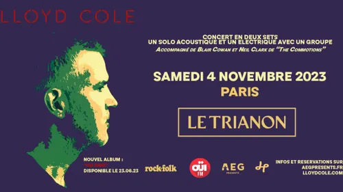 Lloyd Cole en concert au Trianon, le 4 novembre