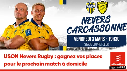 USON Nevers Rugby : gagnez vos places pour le prochain match à...