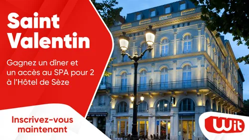 Saint Valentin : gagnez un dîner et un accès au SPA pour 2 à...