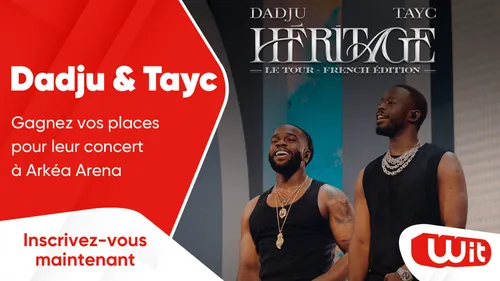 Dadju & Tayc : gagnez vos places pour leur concert à Arkéa Arena