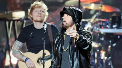 Quand Eminem débarque par surprise au concert d'Ed Sheeran pour...