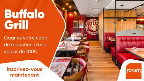 Buffalo Grill : gagnez votre code de réduction de 100€