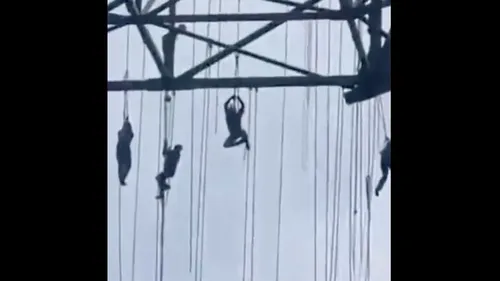 Brésil : des ouvriers coincés et suspendus à 140 mètres du sol