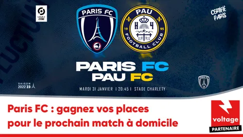 Paris FC : gagnez vos places pour le prochain match à domicile