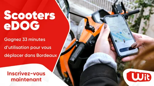 Scooters eDOG : gagnez 33 minutes d'utilisation pour vous déplacer...