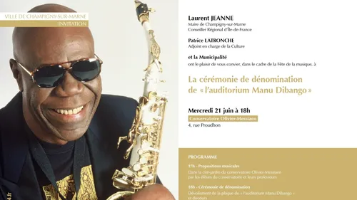 La ville de Champigny-sur-Marne rend hommage  à Manu Dibango