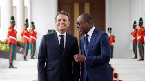 Le président Emmanuel Macron en visite au Bénin