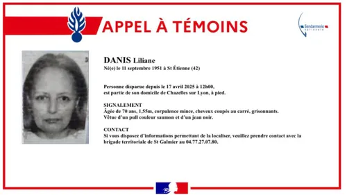 Loire : un appel à témoins lancé suite à la disparition d'une femme