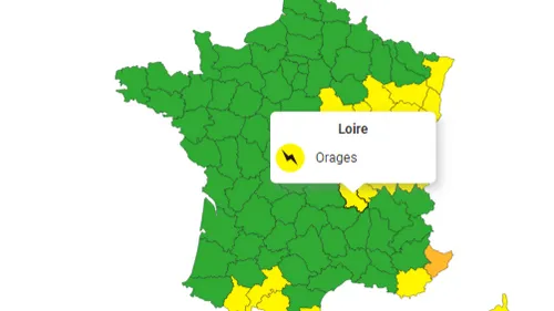 La Loire en vigilance jaune aux orages 