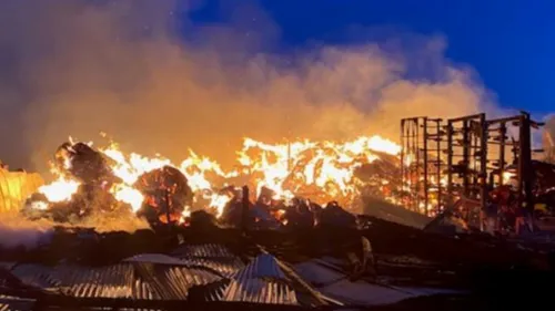 Ternois: Un bâtiment agricole ravagé par un incendie 