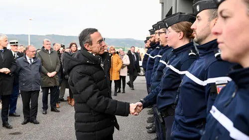 Le ministre de l'Intérieur Bruno Retailleau dans le Boulonnais ce...