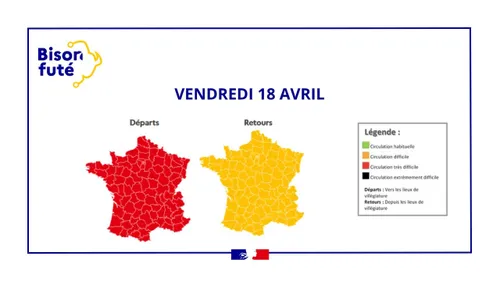 Pâques et vacances : vendredi est classé rouge sur la route