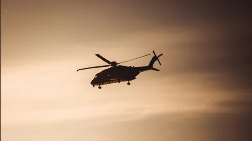 Des hélicoptères militaires dans le ciel de Reims