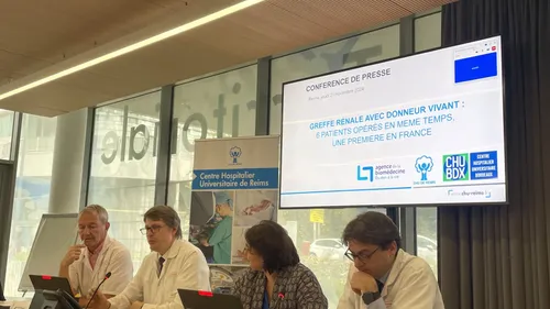 Greffe rénale : six patients opérés en même temps. 