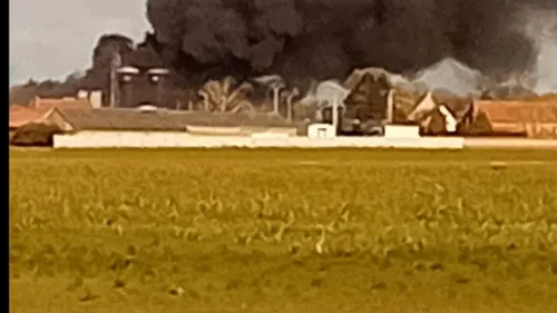 Un incendie spectaculaire en ce moment à Socx