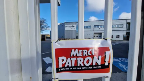 Calais: les femmes des salariés de Prysmian interpellent le...