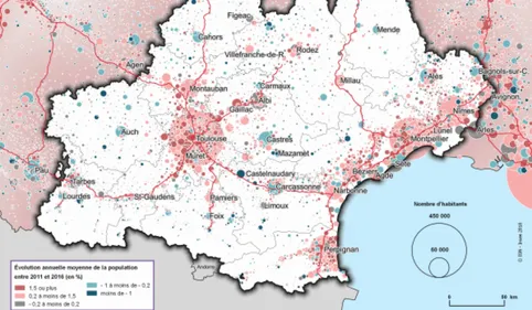 Démographie : les aires urbaines dynamisent l'Occitanie 