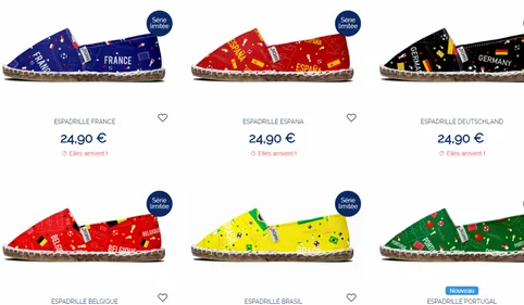 Des espadrilles catalanes aux couleurs de la Coupe du Monde 