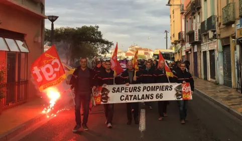 Les pompiers du SDIS 66 en grève mardi 25 septembre 