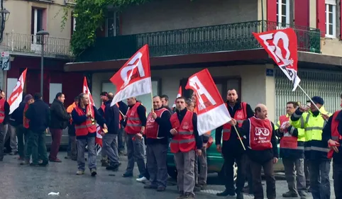 Mazamet: manifestation des agents du service technique