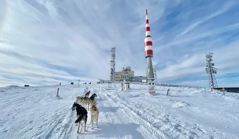 Pic de Nore : Marion et ses 5 chiens de traineau créent...