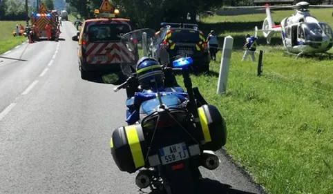 Une cycliste gravement blessée à Arlos