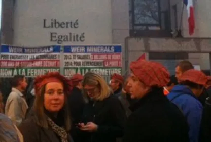 Rassemblement pour soutenir les "Weir" hier à Castres.