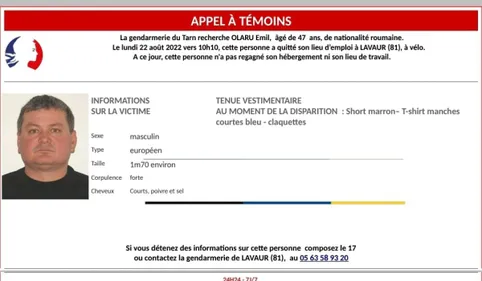 Lavaur. Un appel à témoin lancé par les gendarmes pour retrouver un...