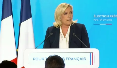Présidentielle 2022 : Marine Le Pen annonce "poursuivre son...