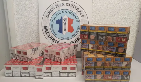 460 paquets de cigarettes de contrebande saisis par la police de...