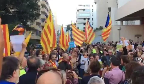 Manifestation à Perpignan contre les arrestations en Catalogne