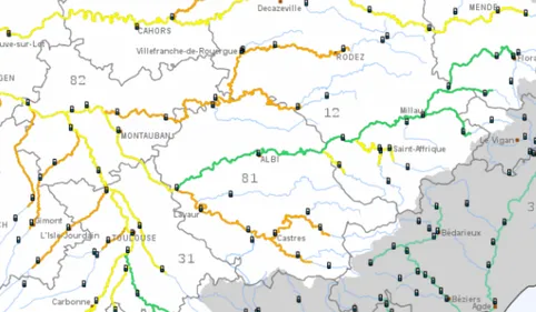 Le Tarn en vigilance orange crues dans la nuit de dimanche à lundi