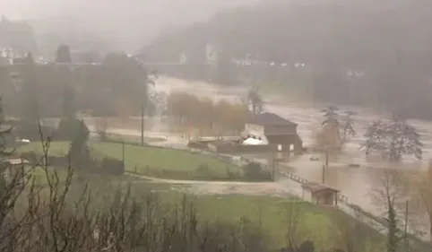 Des routes coupées suite à la crue de l'Aveyron