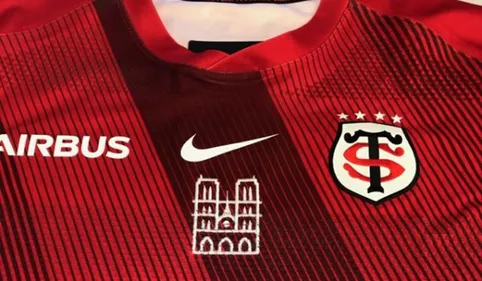 La cathédrale Notre-Dame brodée sur les maillots du Stade Toulousain