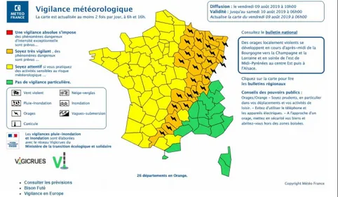 3 départements d'Occitanie en alerte orange