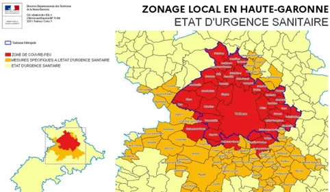 Le couvre-feu s’appliquera à Toulouse et 42 communes alentours