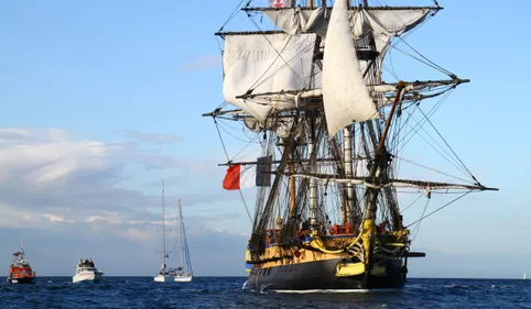 Grand succès pour l'Hermione à Port-Vendres