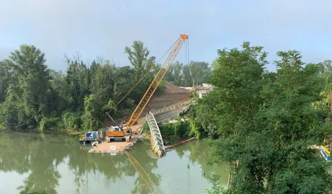 Nouvelle phase de travaux à Mirepoix-sur-Tarn après l'effondrement...