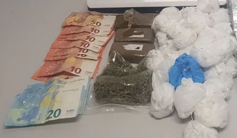 10 000 euros, 3.5 kg de stupéfiants dont 1.5 kg de cocaïne saisis à...