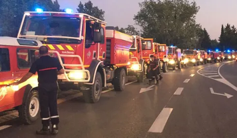 Enorme incendie au nord de Carcassonne 